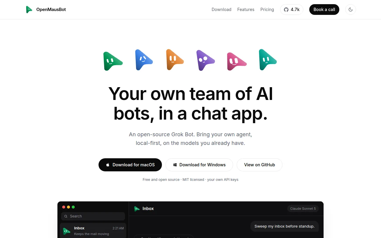 OpenMausBot homepage